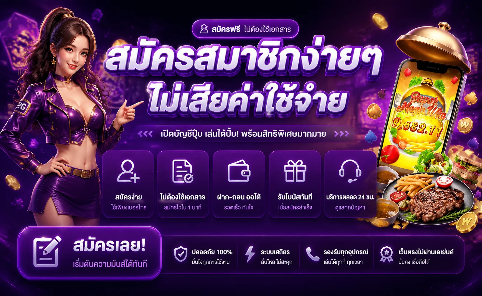 meechok168 สมัครสมาชิกใหม่ผ่านเบอร์โทรและเลขบัญชี ไม่ต้องส่งเอกสาร